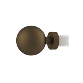 Embout boule Ø20 mm bronze forgé, lot de 2