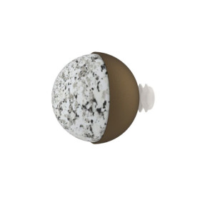 Embout boule effet granit Ø20 mm bronze forgé