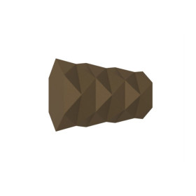 Embout pommeau facette Ø20 mm bronze forgé, lot de 2
