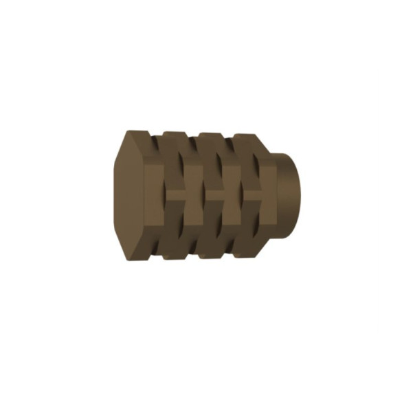 Embout cylindre Meca design Ø20 mm bronze forgé, lot de 2
