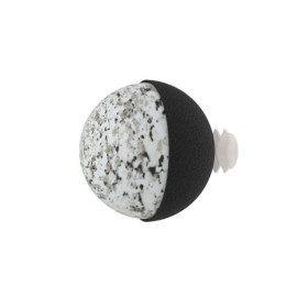 Embout boule effet granit Ø20 mm black forgé