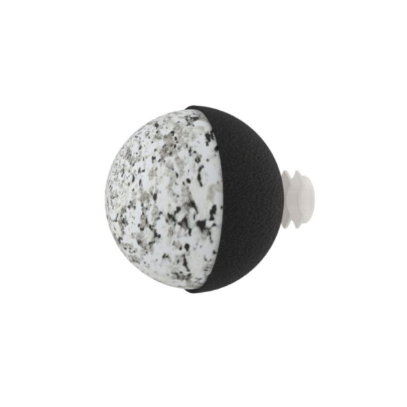 Embout boule effet granit Ø20 mm black forgé