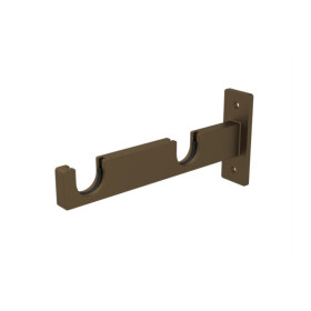 Support double ouvert Ø20 mm bronze forgé 55/135 mm, lot de 2