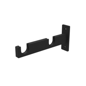 Support double ouvert Ø20 mm black forgé 55/135 mm, lot de 2