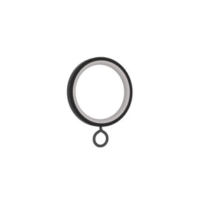 10 anneaux crochets pour rideaux Ø30x38 mm avec bague silencieuse black forgé