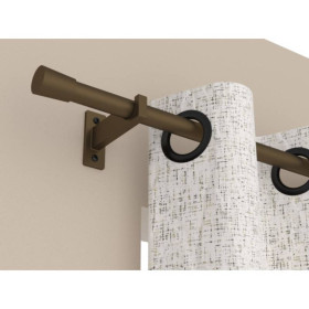 Kit tringle à rideau bronze forgé Ø20 mm x 160-300 cm extensible
