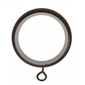 8 anneaux rideaux Ø46x58 mm avec bague silencieuse/crochet antic bronze