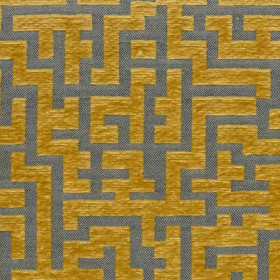 Velours géométrique Meta jaune Froca