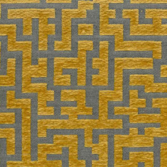 Velours géométrique Meta jaune Froca