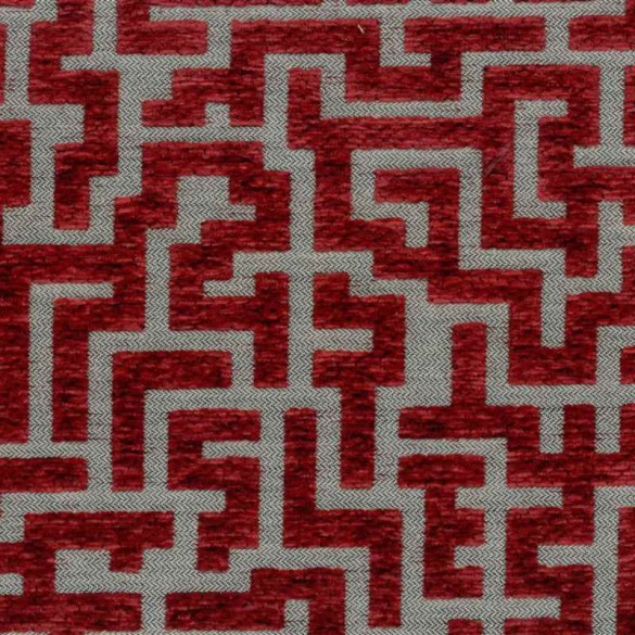 Velours géométrique Meta rouge Froca