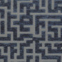 Velours géométrique Meta bleu de minuit Froca
