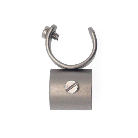 Collier berceau pour tringle ø20 mm nickel mat