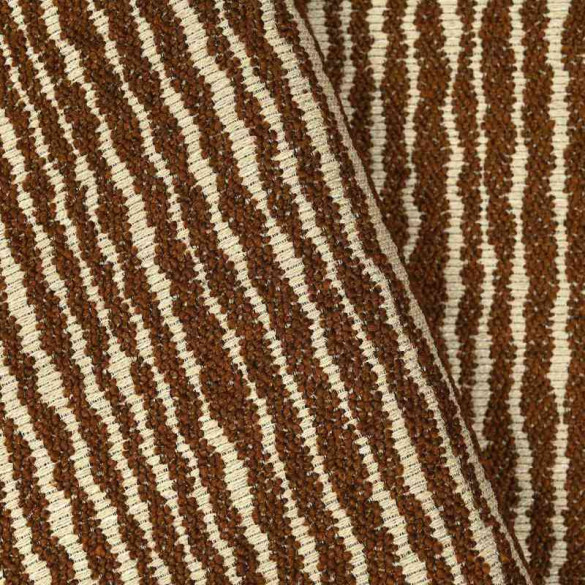 Jacquard rayé Tane tabacco Casal