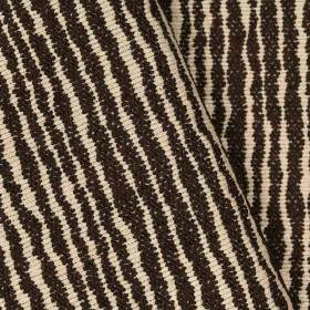 Jacquard rayé Tane cacao Casal