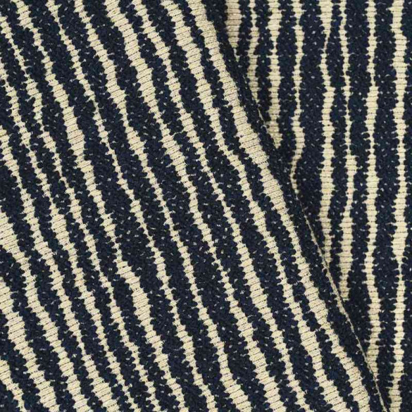 Jacquard rayé Tane notte Casal