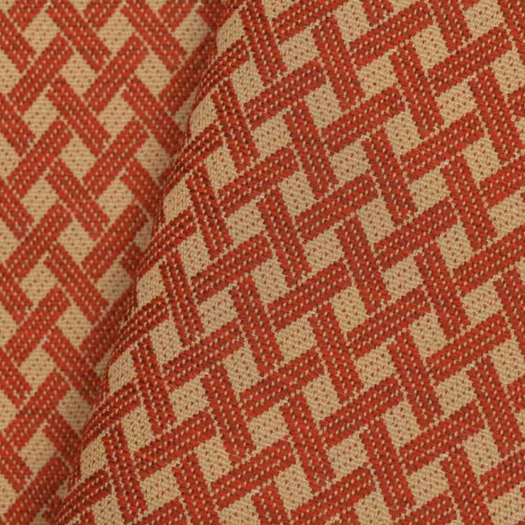 Tissu extérieur non feu Lombok orange brulée Casal