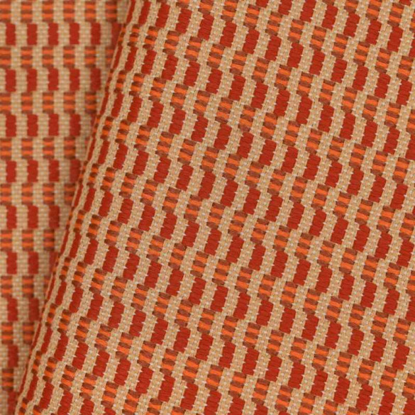 Tissu extérieur non feu Maui orange brulée Casal