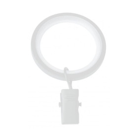 10 anneaux pince rideaux Ø25x19 mm blanc mat