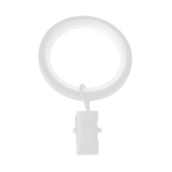 10 anneaux pince rideaux Ø25x19 mm blanc mat