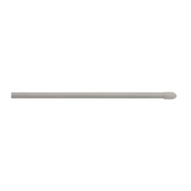 Barre de vitrage extensible plate embout rond blanc 60 à 100 cm, lot de 2