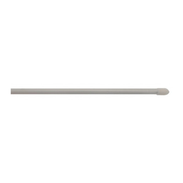 Barre de vitrage extensible plate embout rond blanc 60 à 100 cm, lot de 2