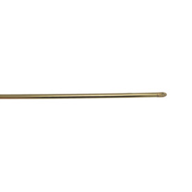 Barre de vitrage extensible plate embout rond décor laiton 40 à 60 cm, lot de 2
