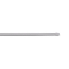 Barre de vitrage extensible plate embout ovale blanc 100 à 150 cm, lot de 2