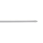 Barre de vitrage extensible plate embout ovale blanc 100 à 150 cm, lot de 2