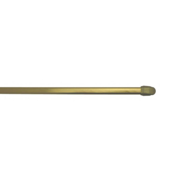 Barre de vitrage extensible plate embout ovale décor laiton 30 à 50 cm, lot de 2