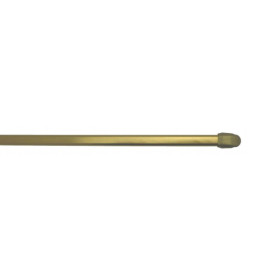 Barre de vitrage extensible plate embout ovale décor laiton 50 à 80 cm, lot de 2