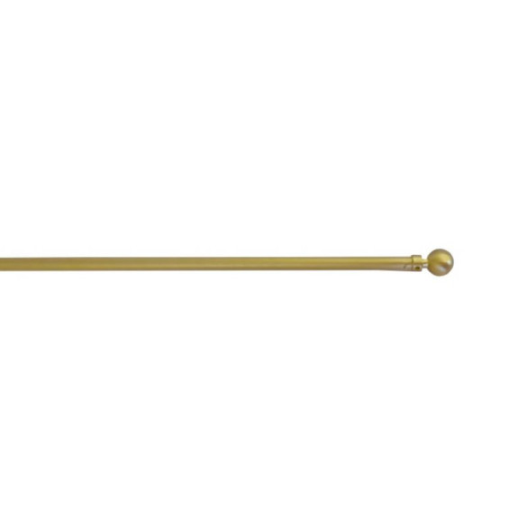 Barre de vitrage extensible embout boule décor laiton mat 60 à 100 cm