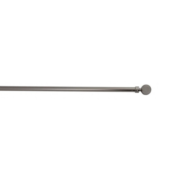 Barre de vitrage extensible embout boule nickel givré 40 à 60 cm