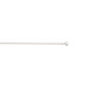 Barre de vitrage extensible embout boule blanc mat 60 à 100 cm