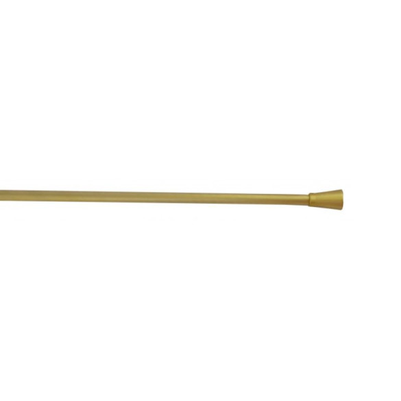 Barre de vitrage extensible embout pommeau décor laiton mat 60 à 100 cm