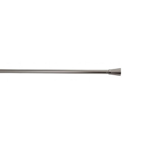 Barre de vitrage extensible embout pommeau nickel givré 40 à 60 cm