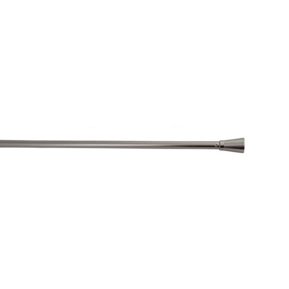 Barre de vitrage extensible embout pommeau nickel givré 60 à 100 cm
