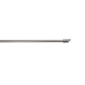 Barre de vitrage extensible embout cylindre nickel givré 40 à 60 cm