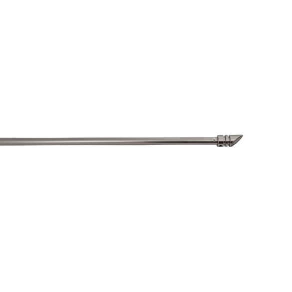 Barre de vitrage extensible embout cylindre nickel givré 60 à 100 cm