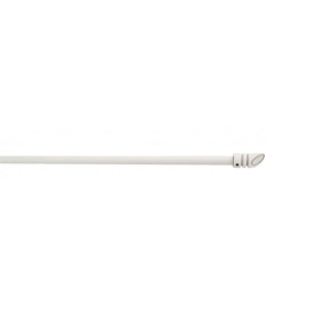 Barre de vitrage extensible embout cylindre blanc mat 60 à 100 cm