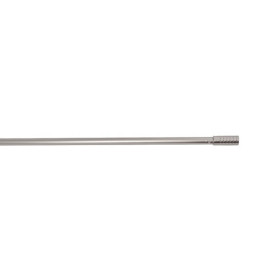 Barre de vitrage extensible embout cylindre perforé nickel givré 60 à 100 cm