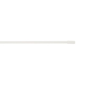 Barre de vitrage extensible embout cylindre perforé blanc mat 60 à 100 cm