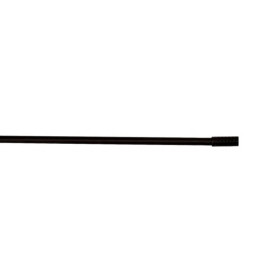 Barre de vitrage extensible embout cylindre perforé noir mat 60 à 100 cm