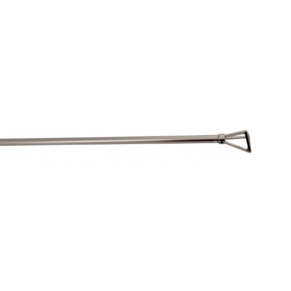 Barre de vitrage extensible embout triangle nickel givré 60 à 100 cm