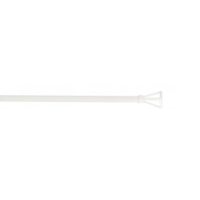 Barre de vitrage extensible embout triangle blanc mat 60 à 100 cm