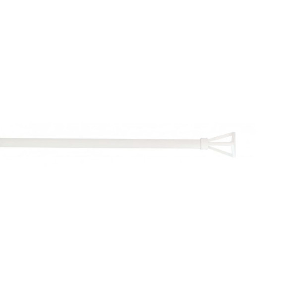 Barre de vitrage extensible embout triangle blanc mat 60 à 100 cm