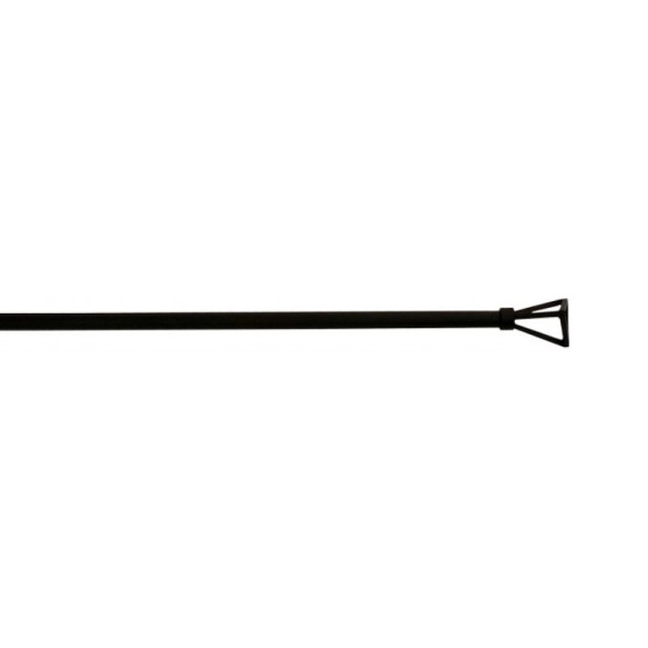 Barre de vitrage extensible embout triangle noir mat 60 à 100 cm
