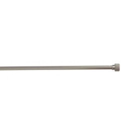 Barre de vitrage extensible embout bouton nickel givré 40 à 60 cm