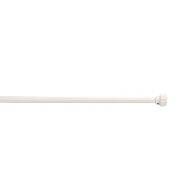 Barre de vitrage extensible embout bouton blanc mat 40 à 60 cm