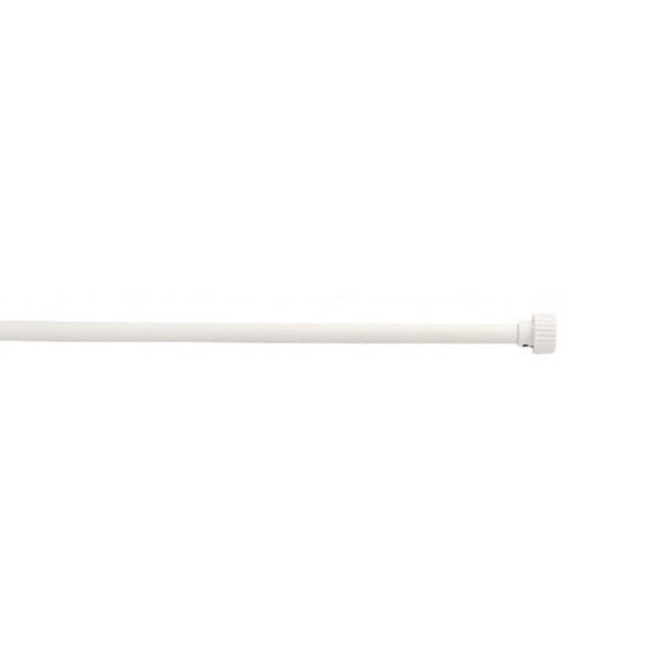 Barre de vitrage extensible embout bouton blanc mat 60 à 100 cm