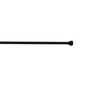 Barre de vitrage extensible embout bouton noir mat 60 à 100 cm